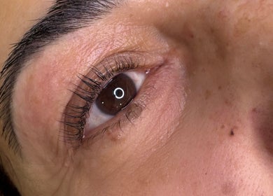 Detailed close-up of a well-groomed eye at X&O Beauty Co, Melbourne, Victoria, AU.