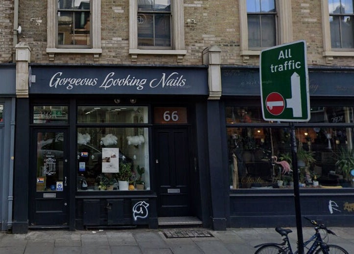 Front of Catching Comfort Massage at Bricklane - Aldgate East in London, England, GB with a stylish nail salon.