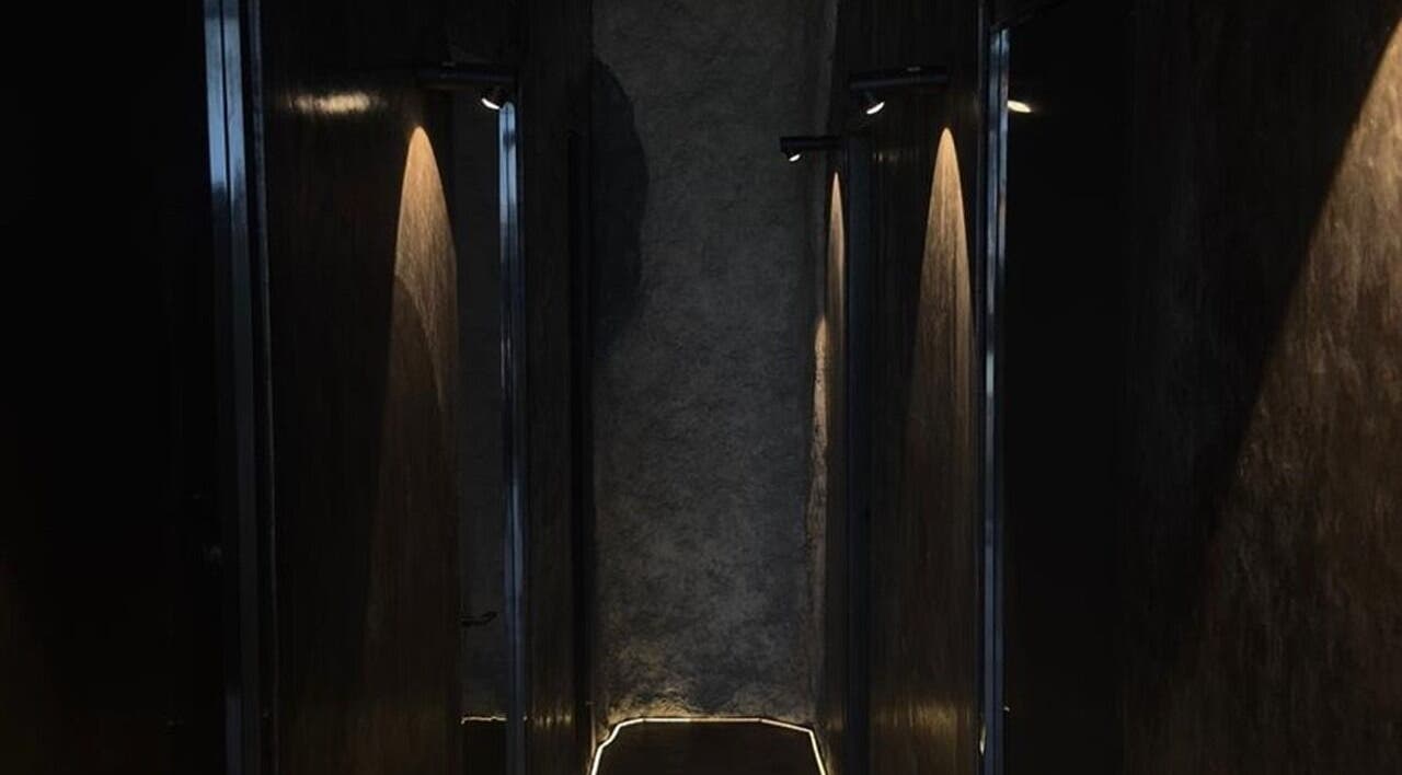 Dimly lit corridor at Pressure Massage Spa Bali, offering a serene ambiance in Bali, Bali, ID.