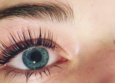 Close-up of enhanced lashes at Elevè Aesthetics & Beauty, Radcliffe, England, GB.