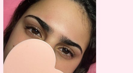Close-up of styled eyebrows at Lash Lab, Melbourne, Victoria, AU, showcasing precision beauty work.