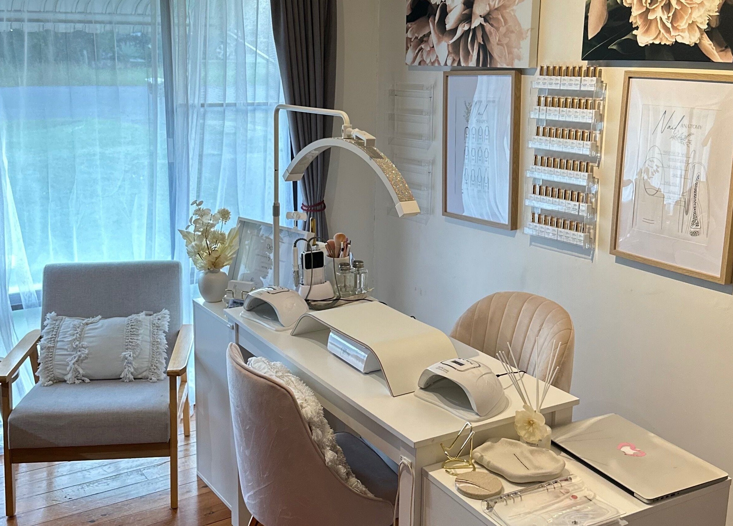 Elegant nail salon interior at Nails by Monica Mapu, Killarney Vale, New South Wales, AU with stylish decor.