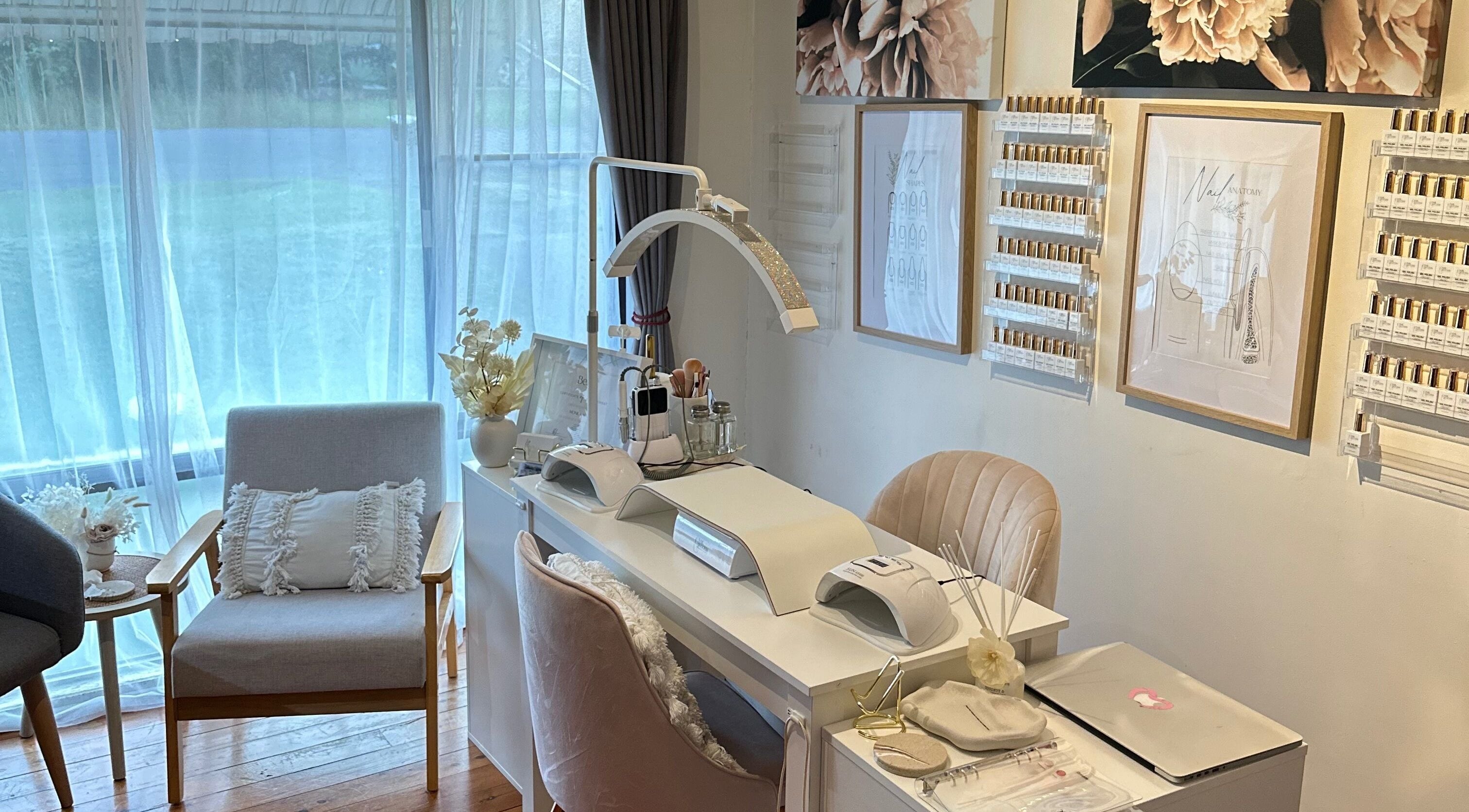 Elegant nail salon interior at Nails by Monica Mapu, Killarney Vale, New South Wales, AU with stylish decor.