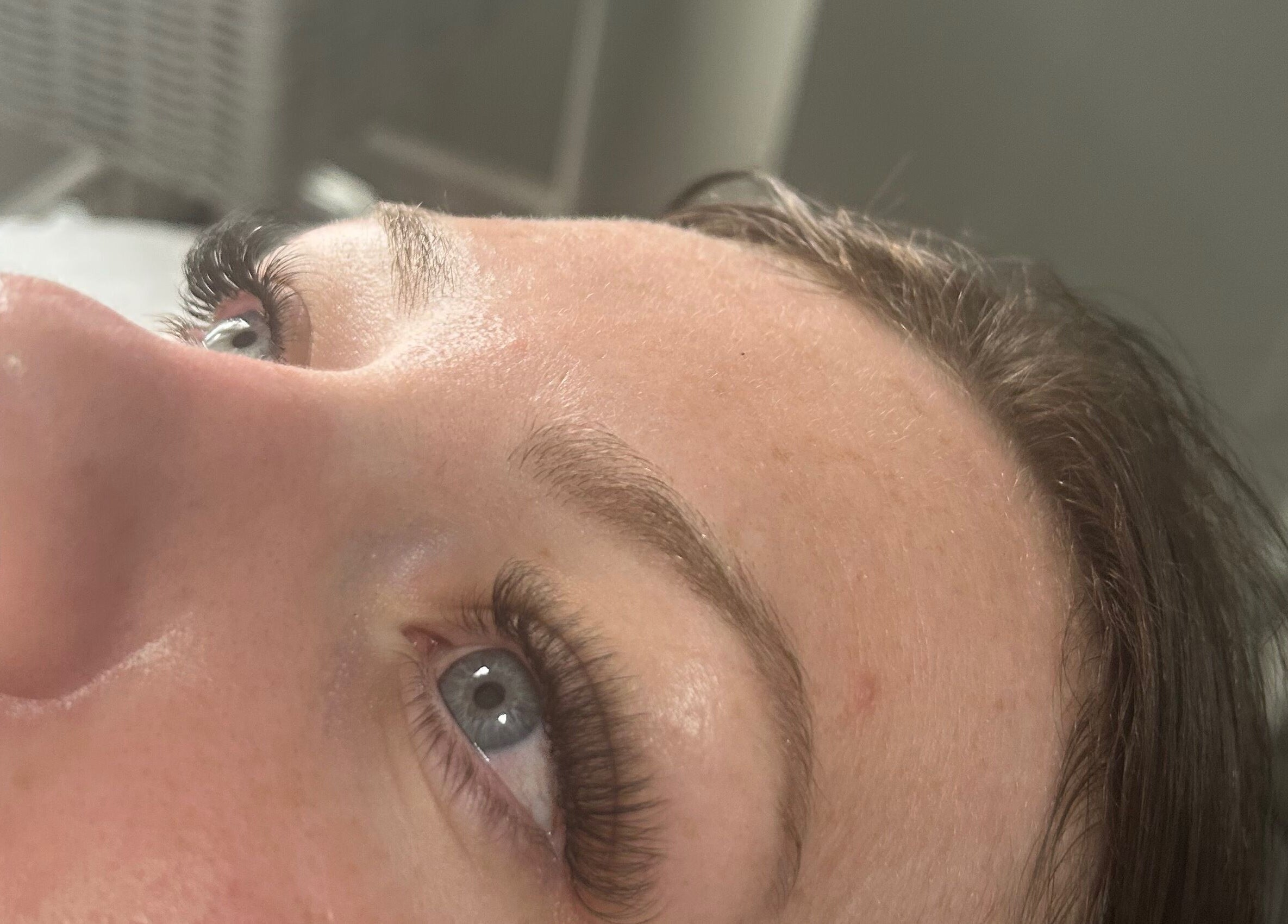 Close-up of lash extensions at Endulgence Esthetics, London, Ontario, CA, showcasing refined beauty.
