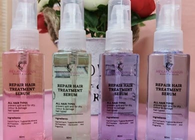 Repair hair treatment serums at Mekar Anggun Beauty & Salon in Kuantan, Pahang, MY.