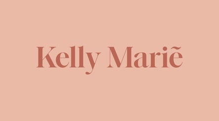 Kelly Marie - Lashes, Brows & Waxing logo on a subtle peach background, Shrewsbury, England, GB.