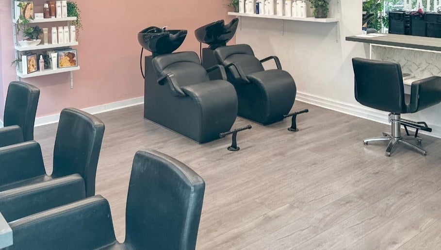 Modern hair wash stations at Katy & Co. Hair in Engadine, New South Wales, AU.
