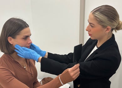 Professional face consultation at Cosmetics by Nurse Juliette, Alexandria, New South Wales, AU.