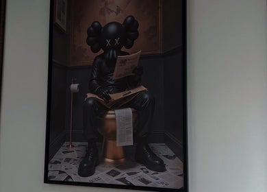 Artwork at Lasgidi BarberShop, مسقط, Muscat Governorate, OM, featuring a unique character on a vintage background.