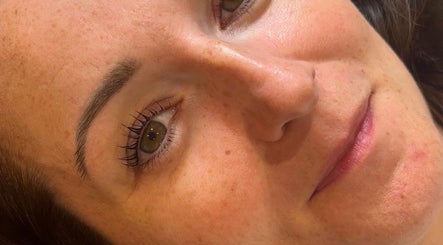 Close-up of a woman's face with enhanced eyelashes at Beth Jade Beauty, Wall Heath, England, GB.