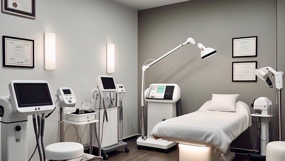 Modern treatment room at Bella Beauty & Cosmetics in Waterford, Queensland, AU with advanced skincare equipment.