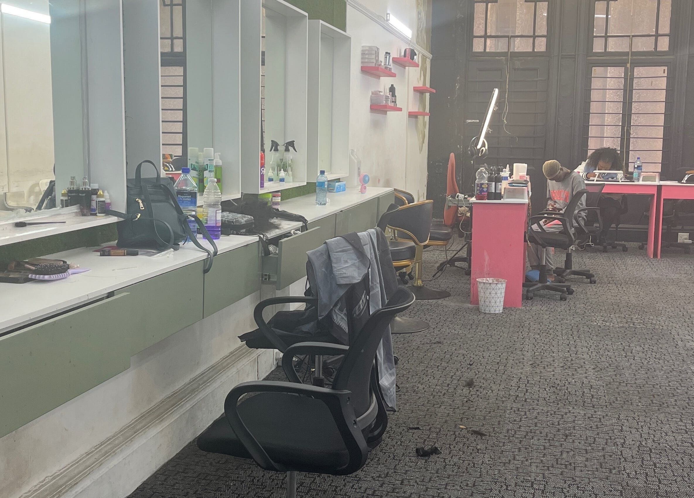 Beautybasics63 salon interior with styling stations in Cape Town, Western Cape, ZA.