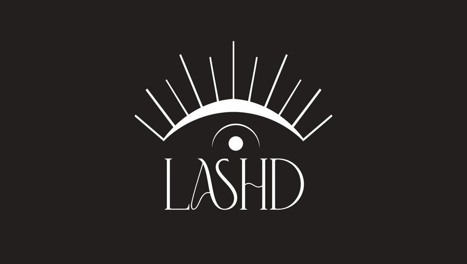 LASHD logo featuring an eye design, located in Salford, England, GB, symbolizing beauty and wellness.