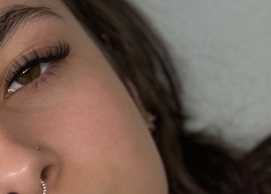 Close-up of expertly done lashes at Inkbeauty, Framingham, Massachusetts, US, showcasing beauty expertise.