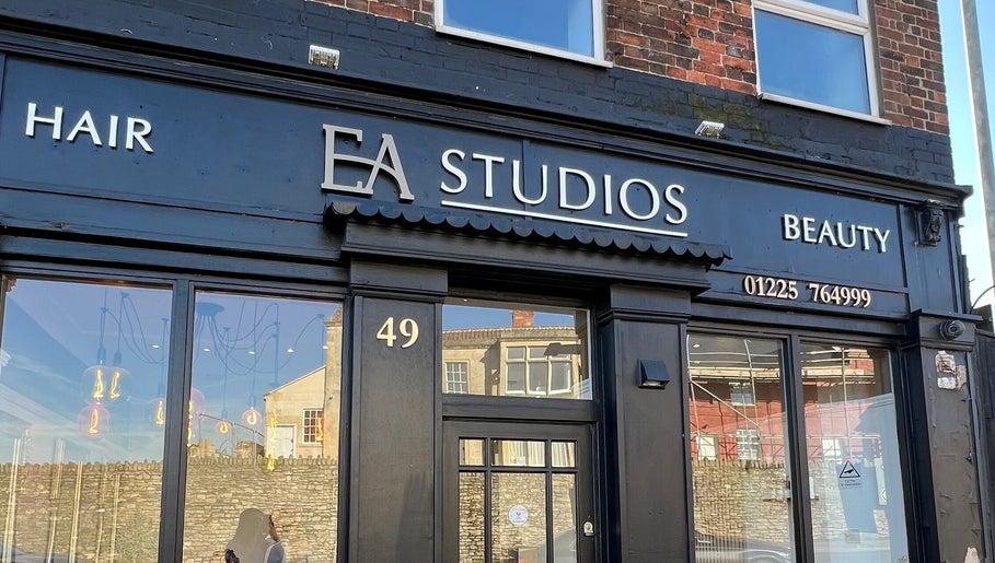 Exterior of Extensions With Kirsty salon in Trowbridge, England, GB, showcasing elegant signage and style.