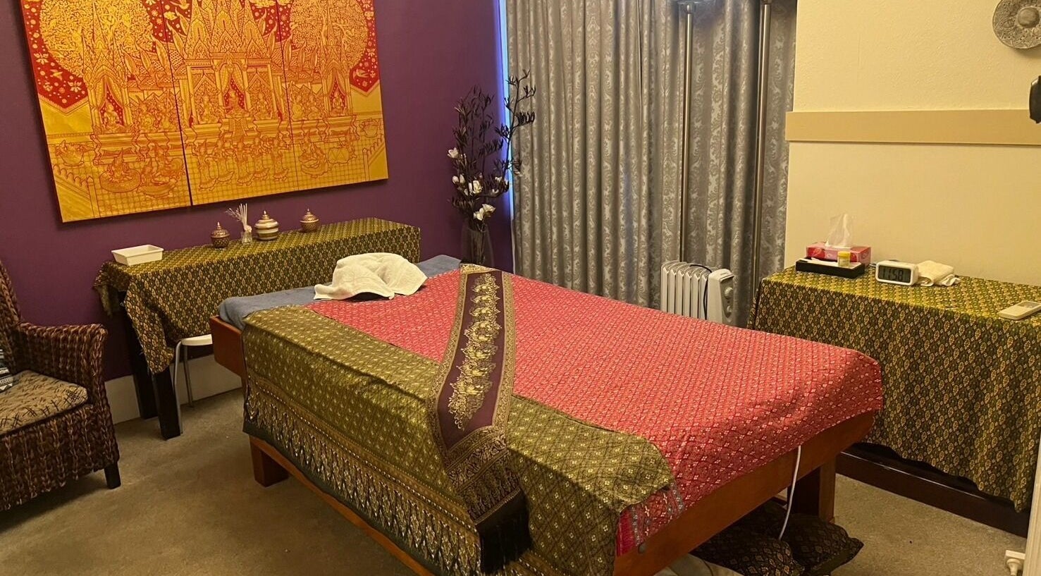 Peaceful Thai decor massage room at Good Thai Massage, Auckland, Auckland, NZ.