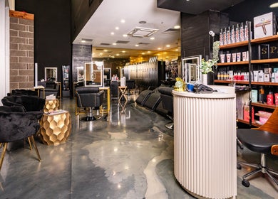 S Parlor Hair interior showcasing chic beauty setup in Melbourne, Victoria, AU.