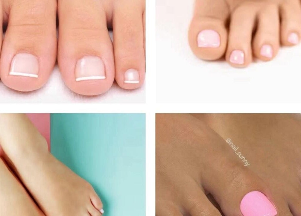 Stylish pedicure designs at Mobile Glam, Caerphilly, Wales, GB. Perfectly polished toenails for a sleek look.