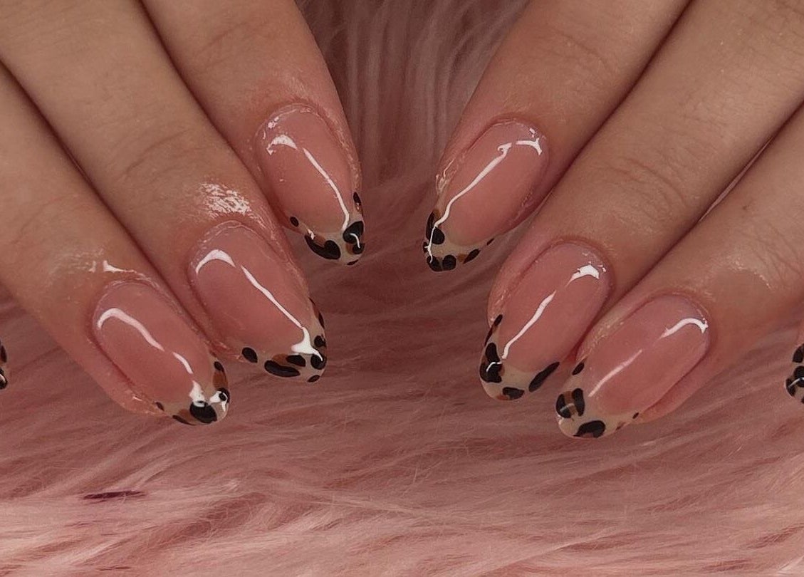 Leopard print nail art design at arushisnails, Crawley, England, GB.