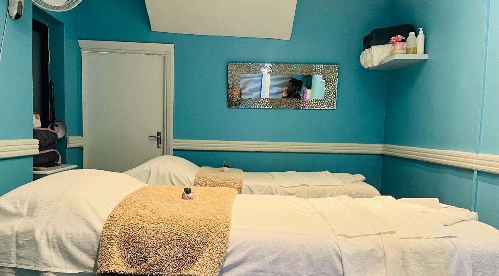 Elegant treatment room at Eurita's Wellness & Beauty Bar - InnsCape Classic Hotel, Cape Town, Western Cape, ZA.