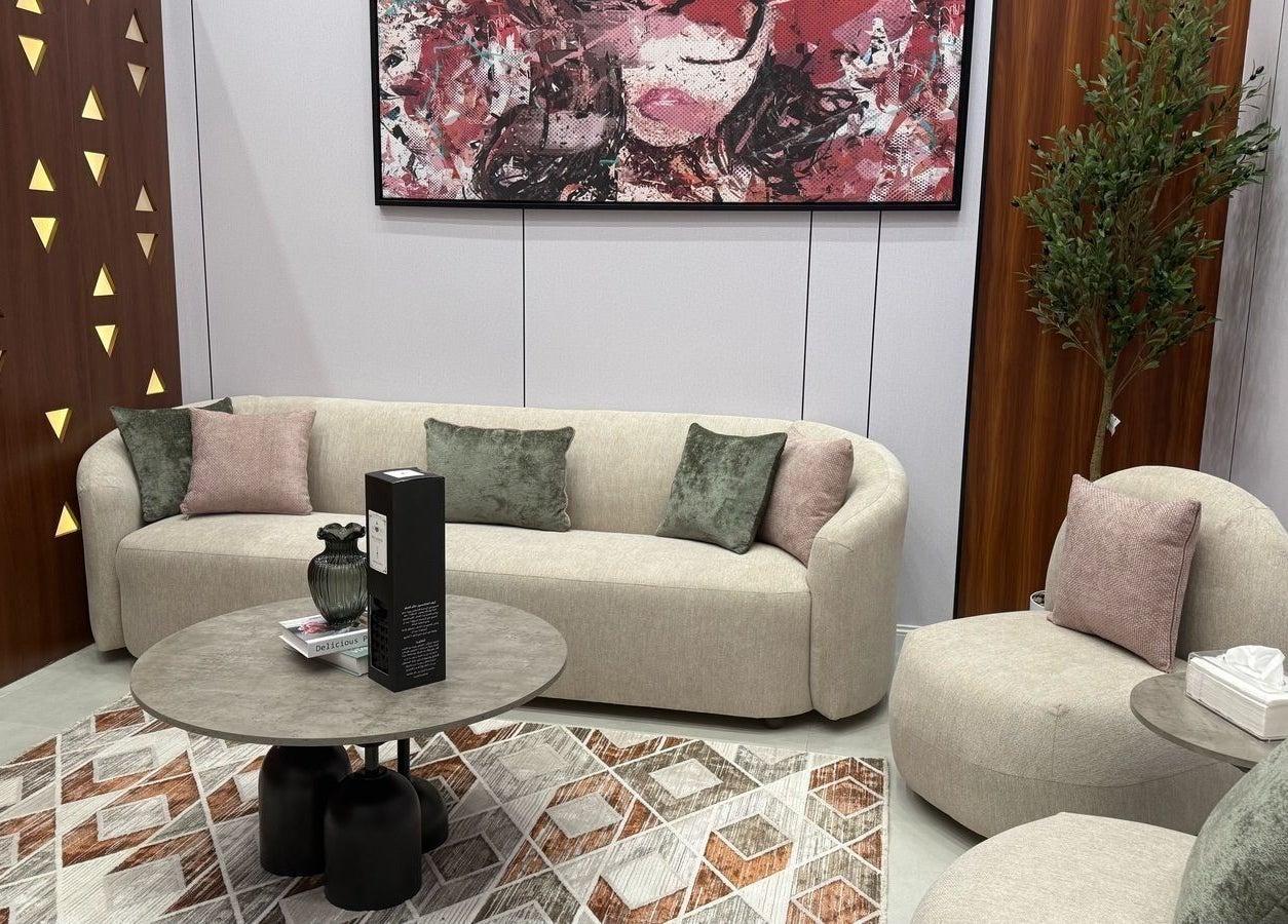 Cozy lounge at Mj Spa with modern art, Riyadh, Riyadh Province, SA.