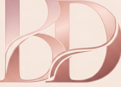 Elegant logo design for The Backdoor Wax Studio in Trail, British Columbia, CA, showcasing artistic initials.