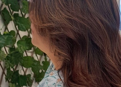 Gorgeous brunette hair styled with soft waves at Hair by Me, Cape Town, Western Cape, ZA.