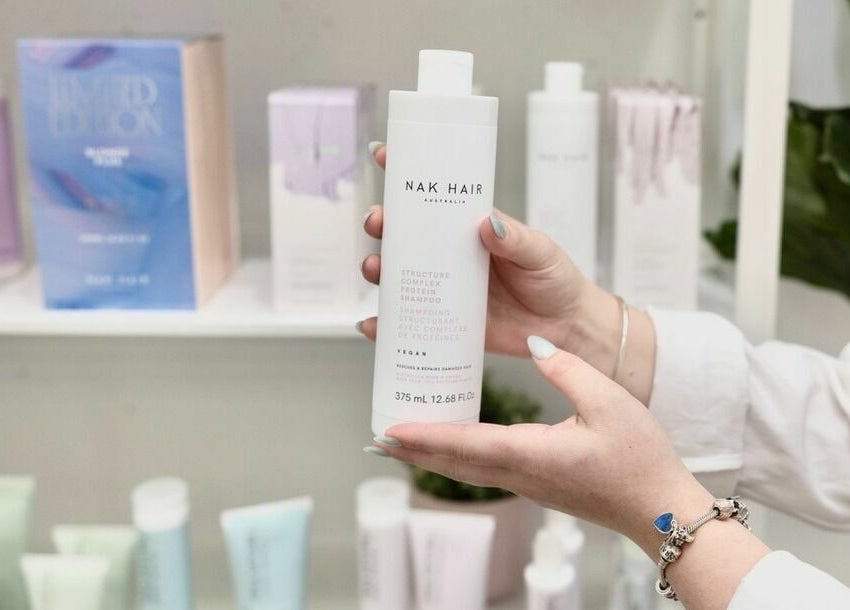 Hair product displayed at Rapunzel Rapunzel, North Lakes, Queensland, AU salon.