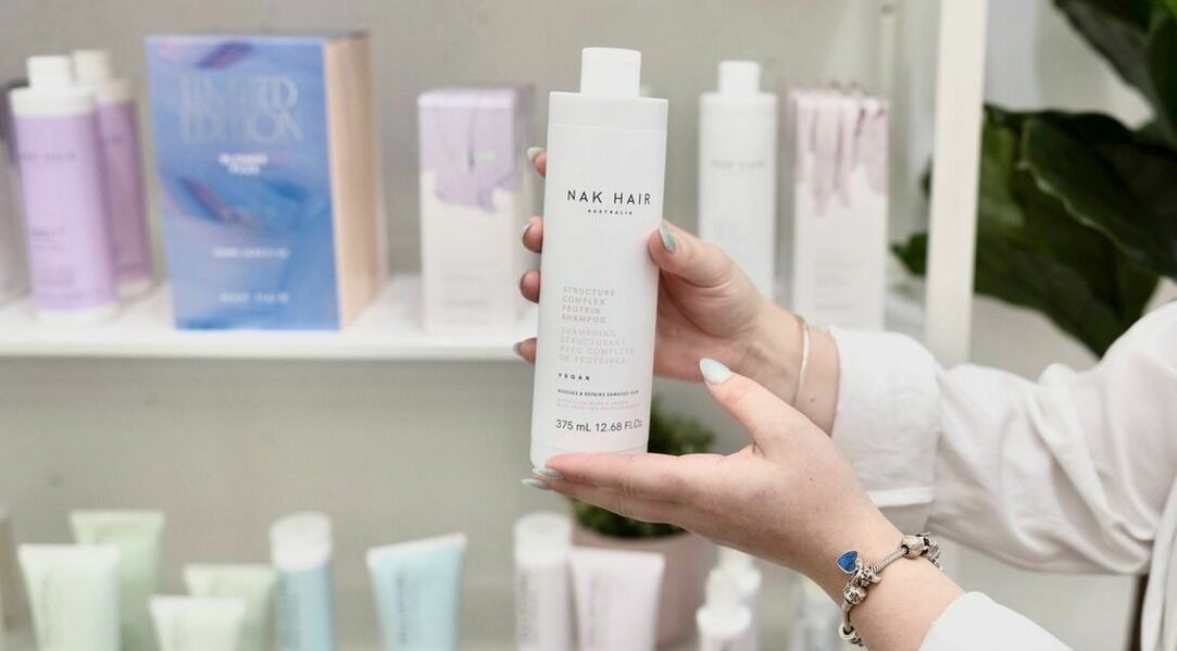 Hair product displayed at Rapunzel Rapunzel, North Lakes, Queensland, AU salon.