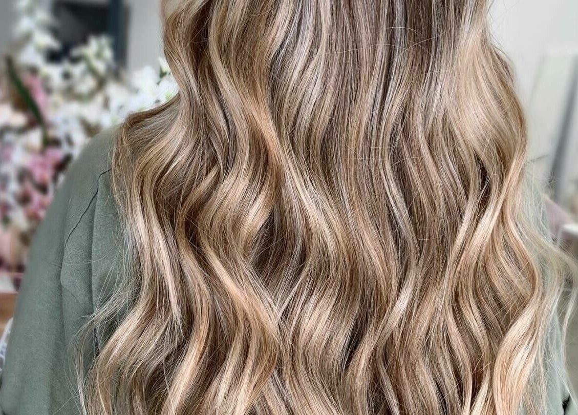 Beautiful wavy blonde hair at Rapunzel Rapunzel, North Lakes, Queensland, AU