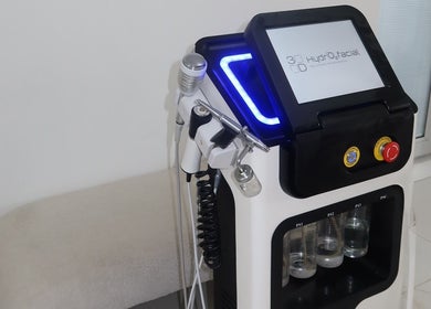 Hydro facial machine at The Sculpt Studio EST 2018, Sketty, Wales, GB, offering advanced beauty treatments.