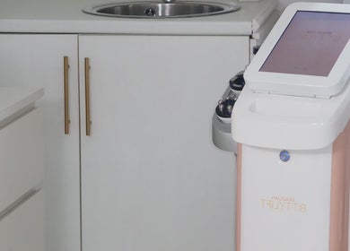 High-tech beauty machine at The Sculpt Studio EST 2018, Sketty, Wales, GB.
