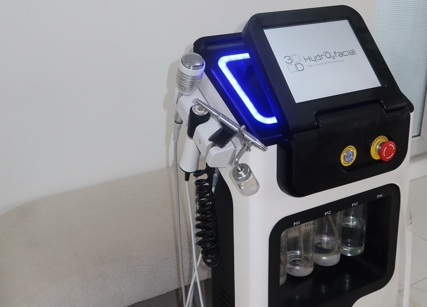 Advanced hydrofacial machine at The Sculpt Studio EST 2018, Sketty, Wales, GB, enhancing skin treatment services.