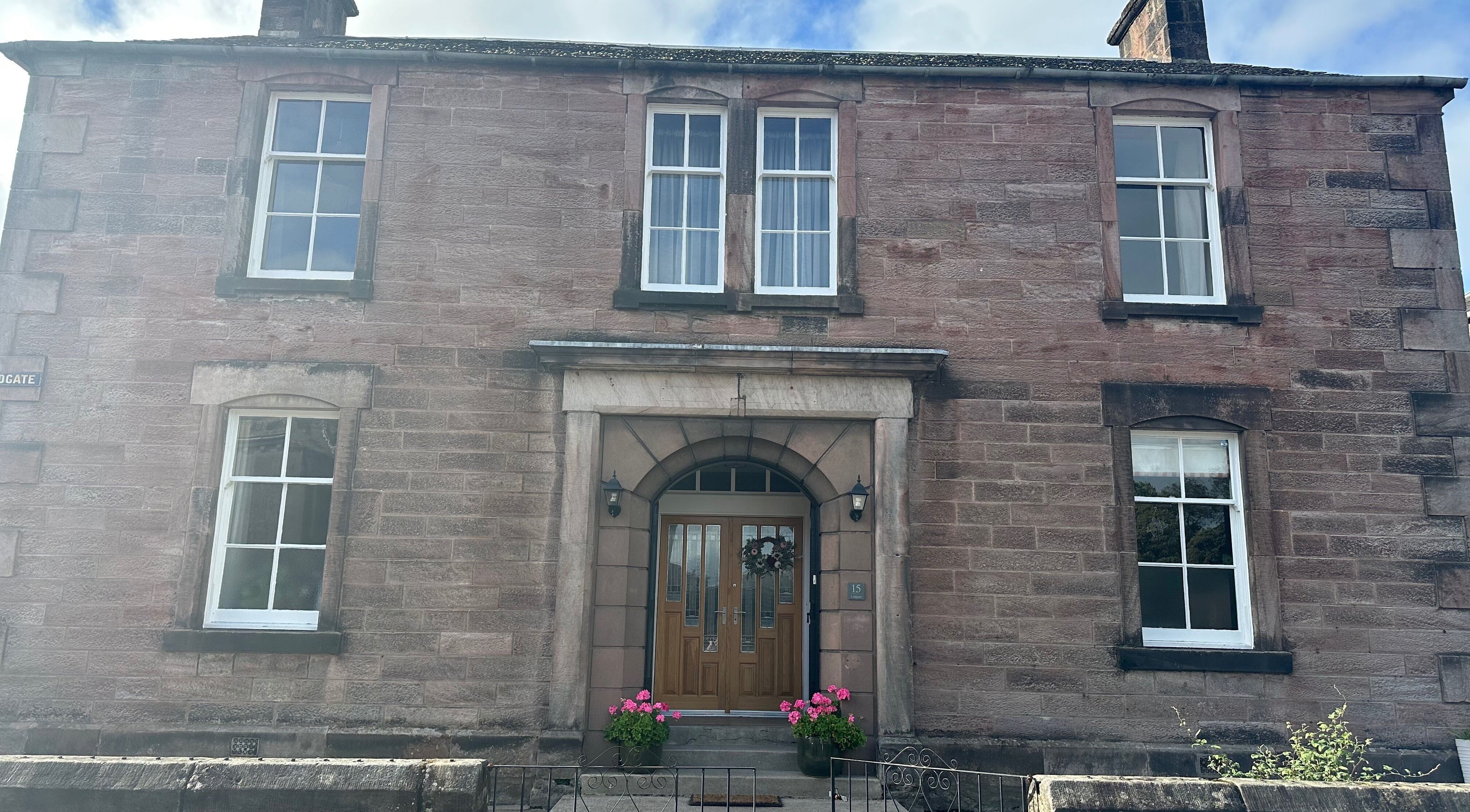 Fiona Dalziel Holistic Therapy's inviting stone facade in Alloa, Scotland, GB.