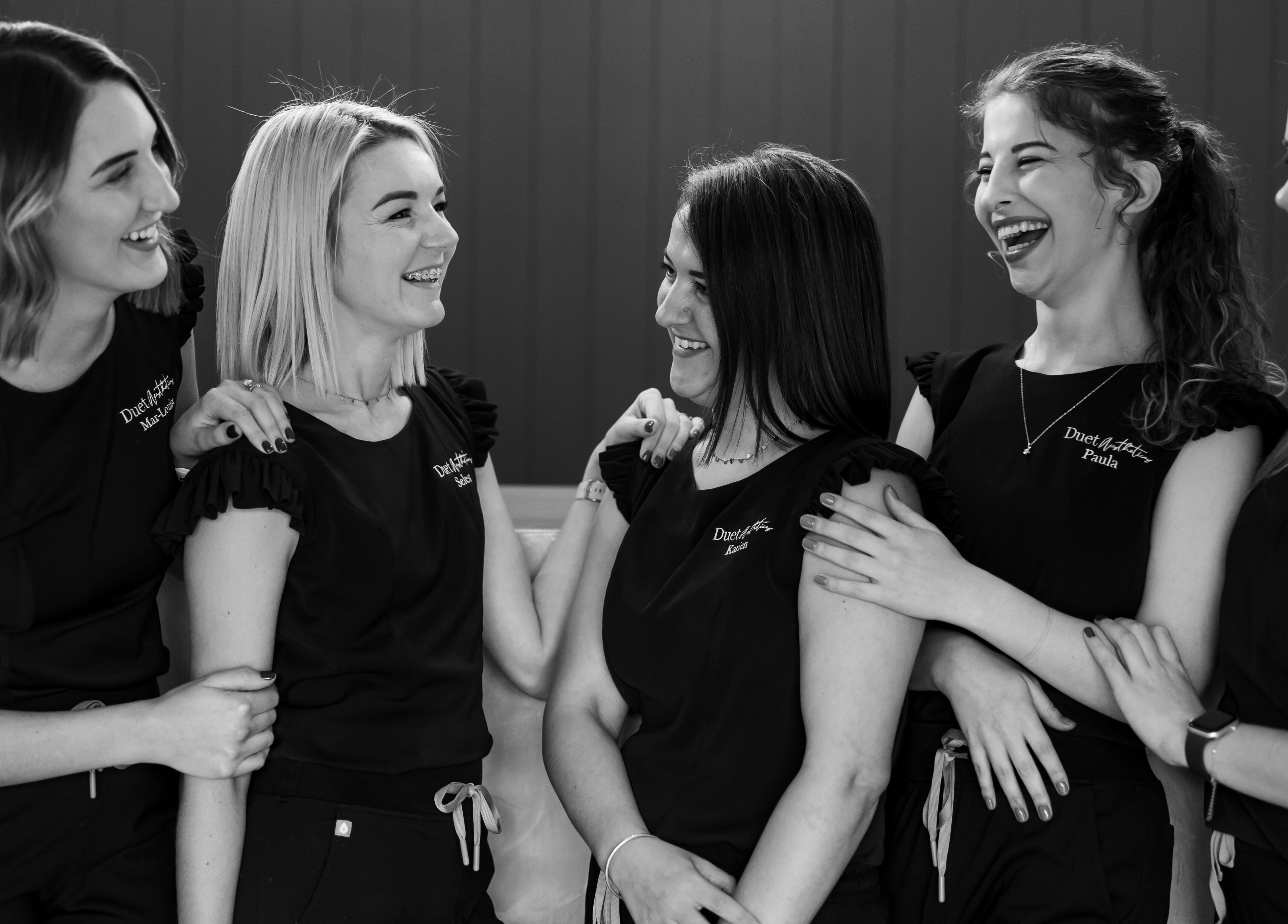 Smiling team at Duet Aesthetics Laser & Beauty in Lydenburg, Mpumalanga, ZA showcasing a welcoming ambiance.