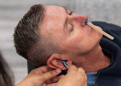 Gentle waxing service at Diamond Beauty, Surrey, British Columbia, CA for ear and nose grooming.