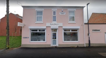 Erika’s Beauty exterior in Derby, England, GB showcasing the elegant salon entrance.