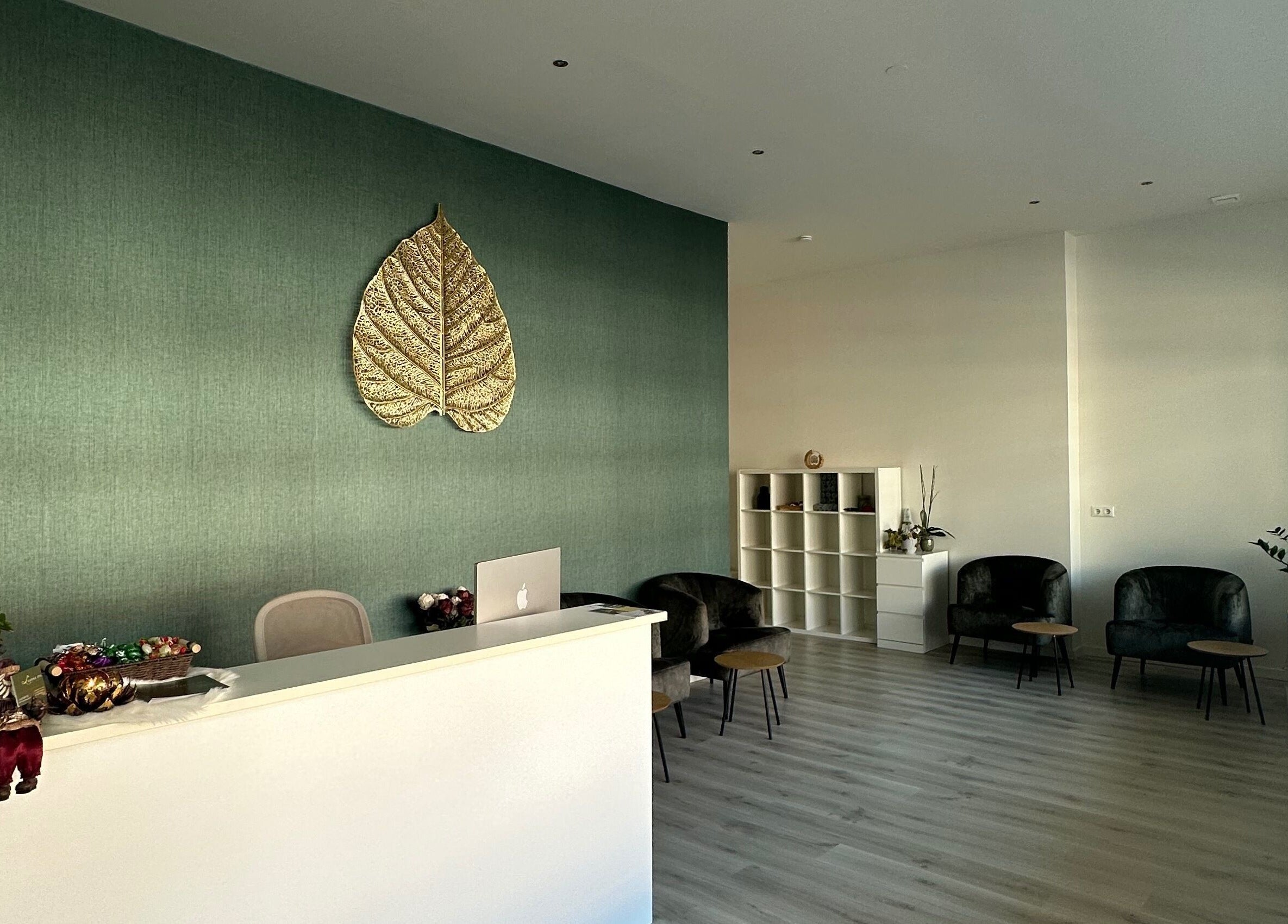 Laanna Spa Maastricht lobby with elegant decor and cozy seating, located in Maastricht, Limburg, NL.