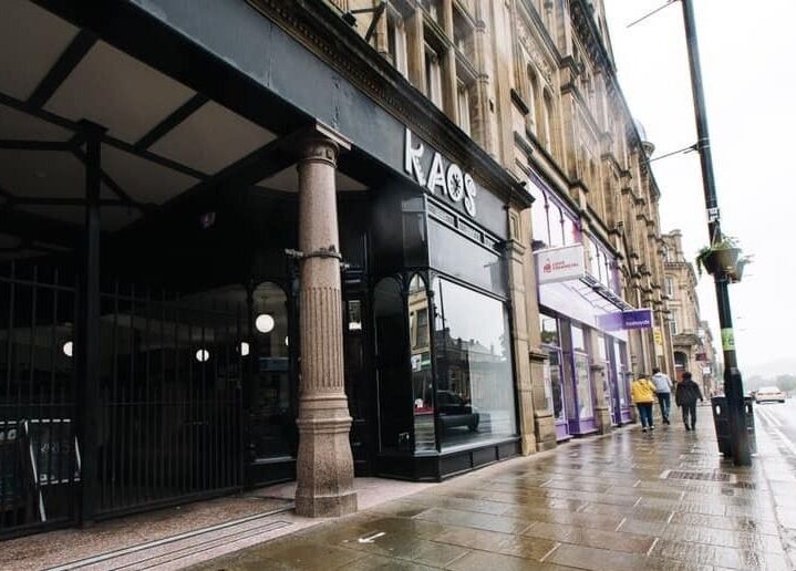 Front view of Kaos, a beauty venue in Keighley, England, GB.