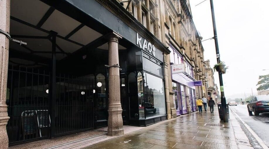 Front view of Kaos, a beauty venue in Keighley, England, GB.