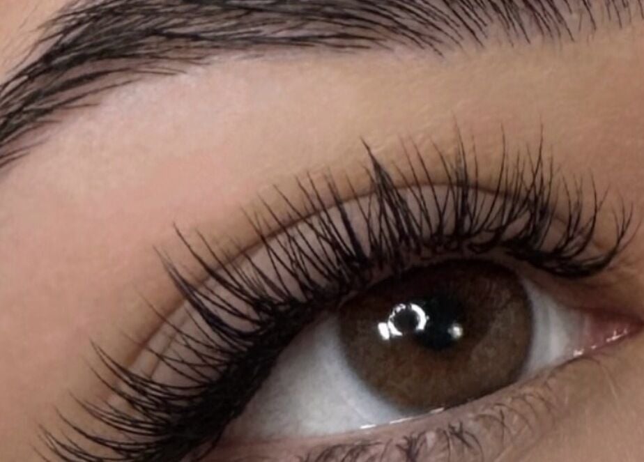 Close-up of expertly done lashes at Lashes by Alicia, Kamloops, British Columbia, CA.