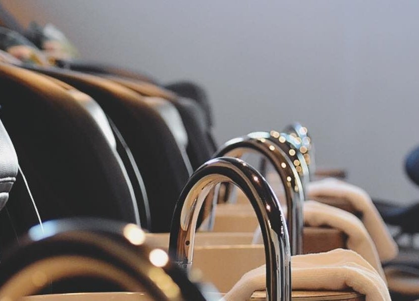 Elegant pedicure chairs at NailBar Studio, Naperville, IL, US, showcasing modern comfort and style.