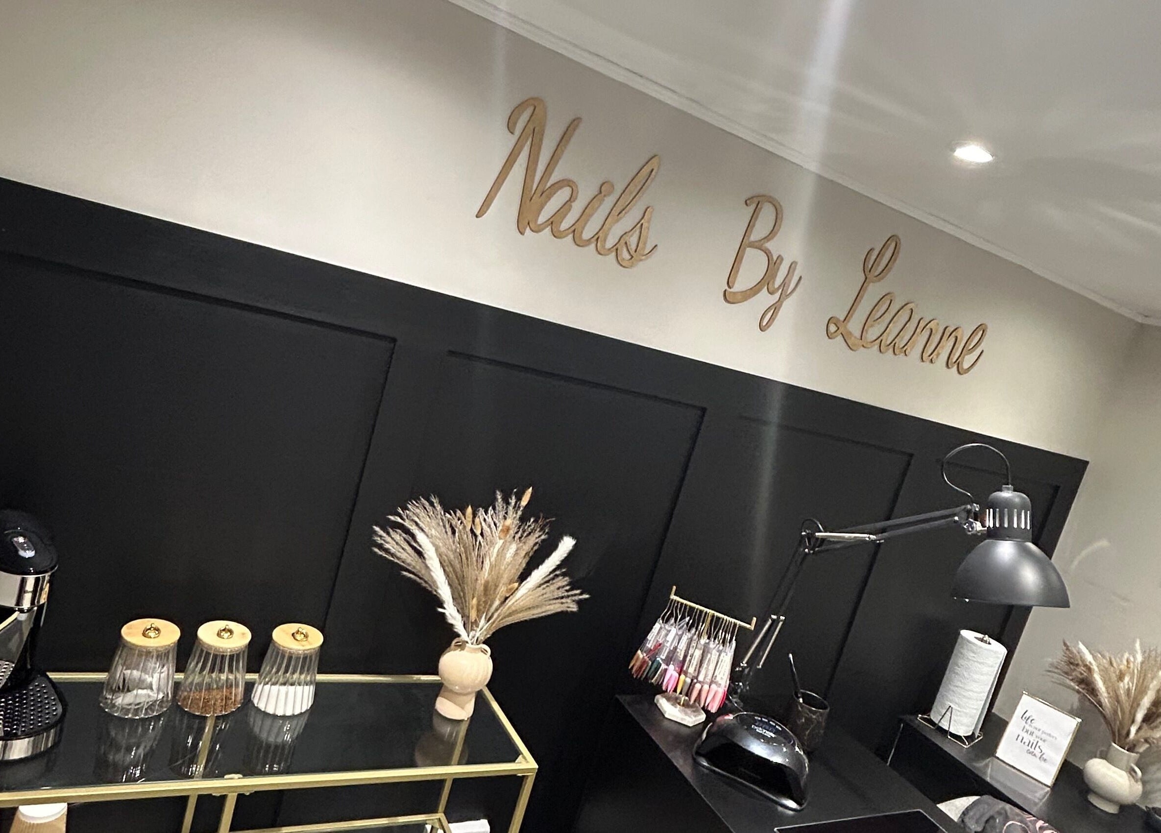 Cozy interior of Nails By Leanne in Leyland, England, GB, featuring decor and nail tools.