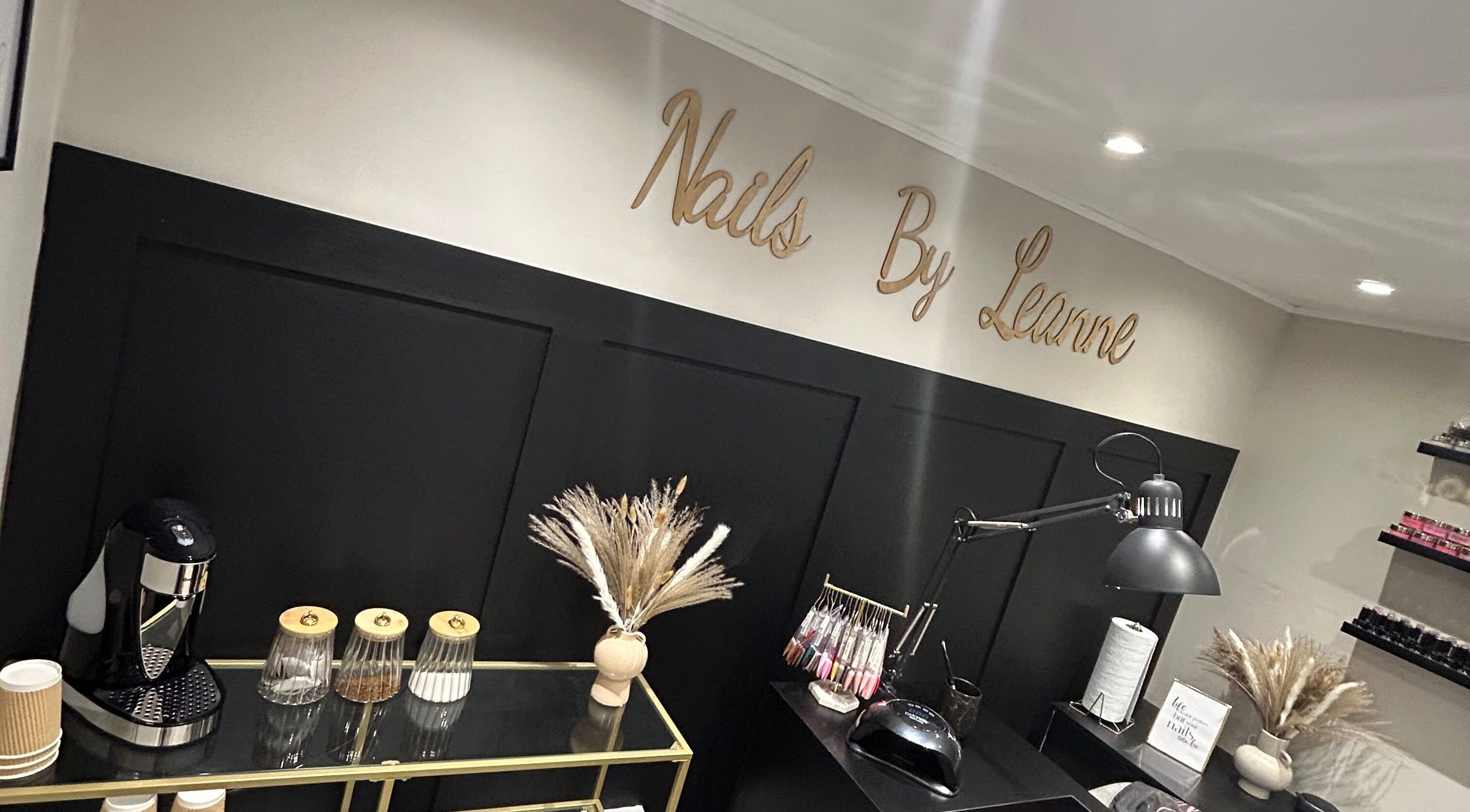 Cozy interior of Nails By Leanne in Leyland, England, GB, featuring decor and nail tools.