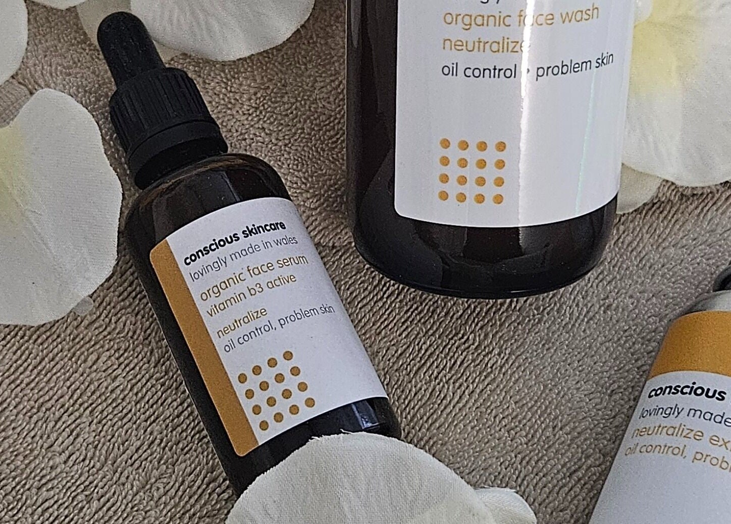 Organic skincare products at Heal and Restore by Mia, Llandudno, Wales, GB, ideal for problem skin.