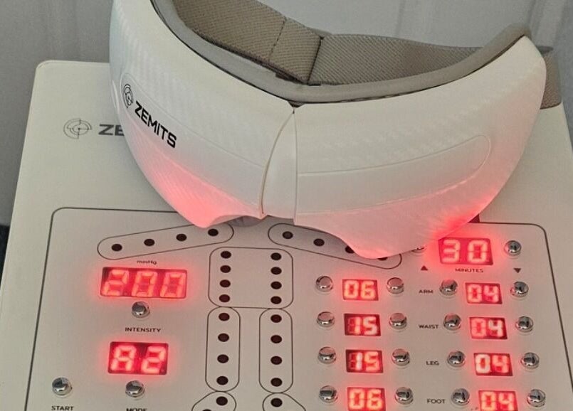 Advanced wellness device at Heal and Restore by Mia, Llandudno, Wales, GB, enhancing relaxation and rejuvenation.