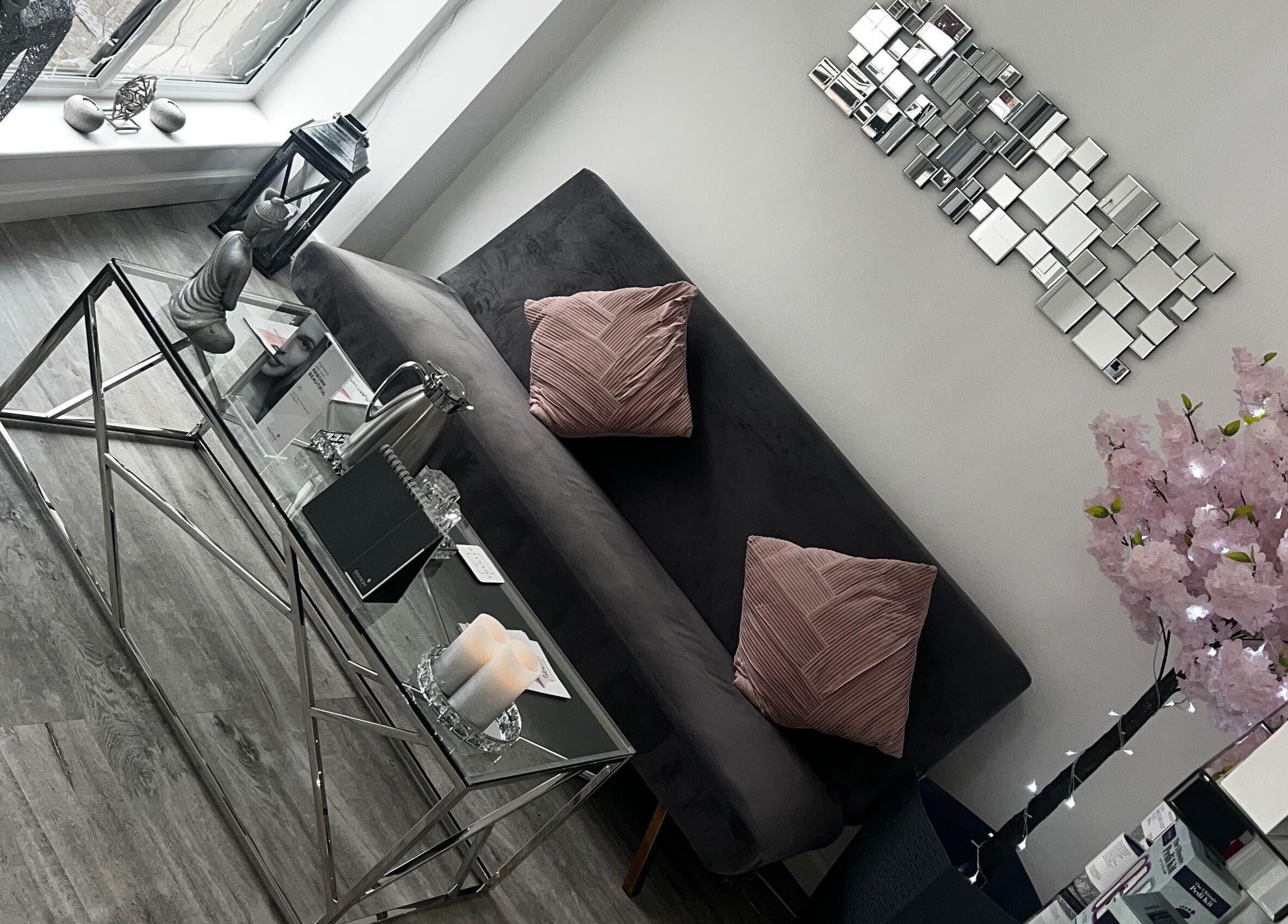 Chic interior at Salon Twenty9 in Kimberley, England, GB with plush seating and decor.