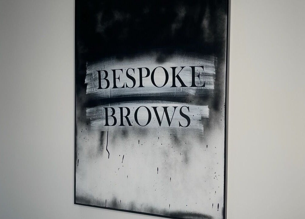 Artistic wall art at Bespoke Brows & Aesthetics in Shirley, England, GB showcasing creative brush strokes.