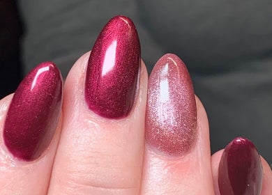 Elegant garnet nails by Beauty by Eme - Mobile Nails & Beauty Birmingham, Birmingham, England, GB.