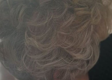 Close-up of textured curls hairstyle at MaryLuz Hair Salon in Jupiter, Florida, US.